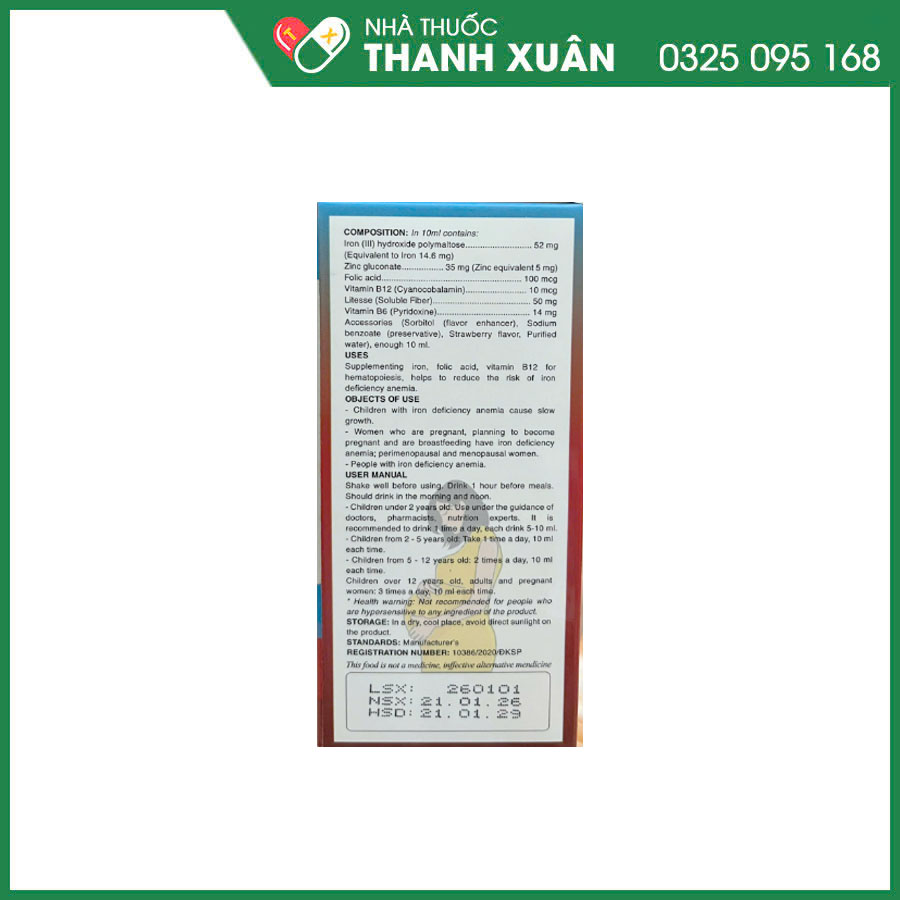 Ferourdex giúp bổ sung chất cho quá trình tạo máu, hỗ trợ giảm nguy cơ thiếu máu do thiếu sắt